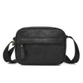 Men's waterproof paper crossbody bag in European retro style available in black, brown, and silver