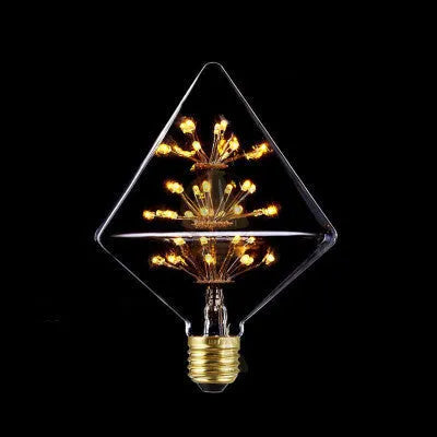 Gypsophila E27 LED decorative bulb with warm yellow light, aluminium body, glass shade