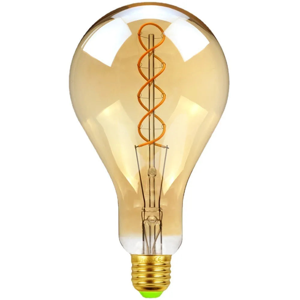 Double helix LED soft light strip in gold spiral finish showing compact size.