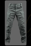 Men's tactical cargo trousers in IX7 ash colour, multi-pocket straight-leg design