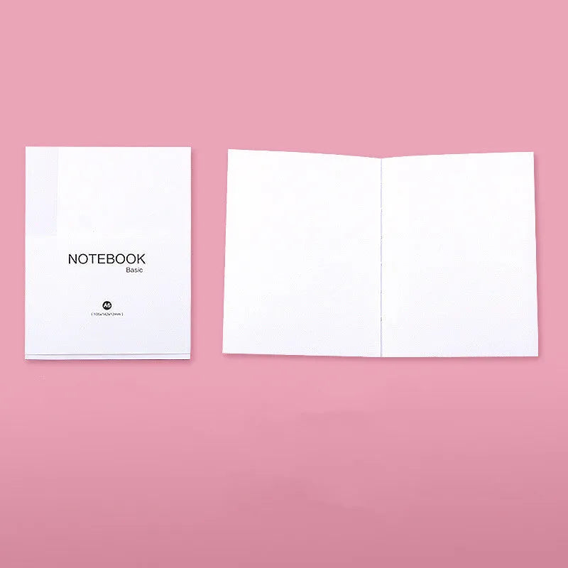 Basic manual fixed page refill diary notebook with 80 sheets, shown in Blank, Line, and Checkered page style options.