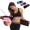 Neoprene lumbar support fitness belt in black, blue, or pink colours for waist protection.