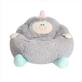 Grey long plush pet nest bed for a cat or dog, showing its round kennel shape and thick material.