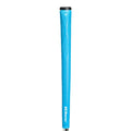 TPE golf grip in multiple colours including pink, blue, and black with red head on a club shaft