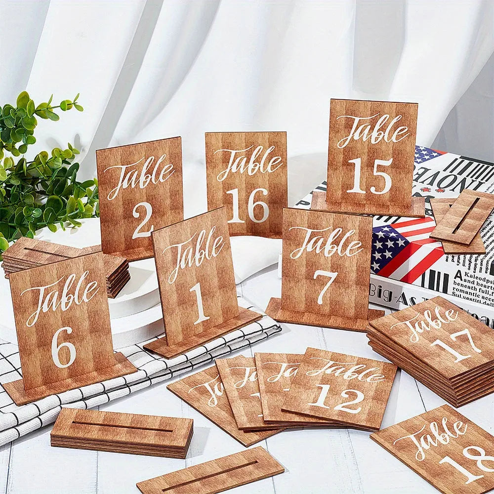 Set of twenty American country style wooden hanging ornaments for home and office decoration