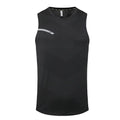 Men's solid colour quick-drying sports tank top for summer outdoor running and fitness.