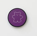 Plastic bear finger grip folding bracket for mobile phone, 4 cm diameter, in black colour