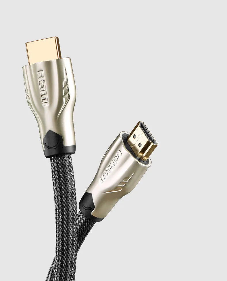 A 5-metre long black HDMI cable with gold-plated connectors, shown coiled on a white background.