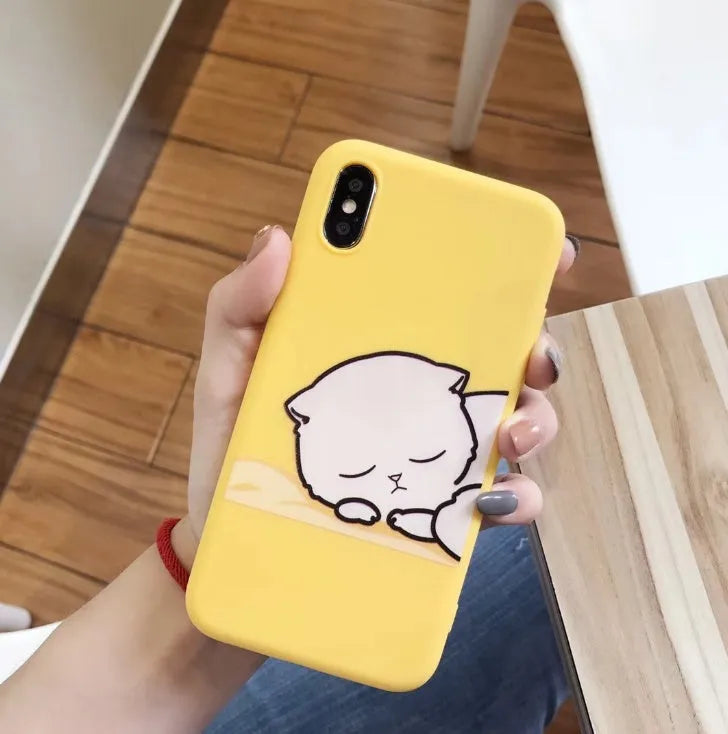 Funny cartoon giraffe TPU silicone phone case for iPhone, soft back cover