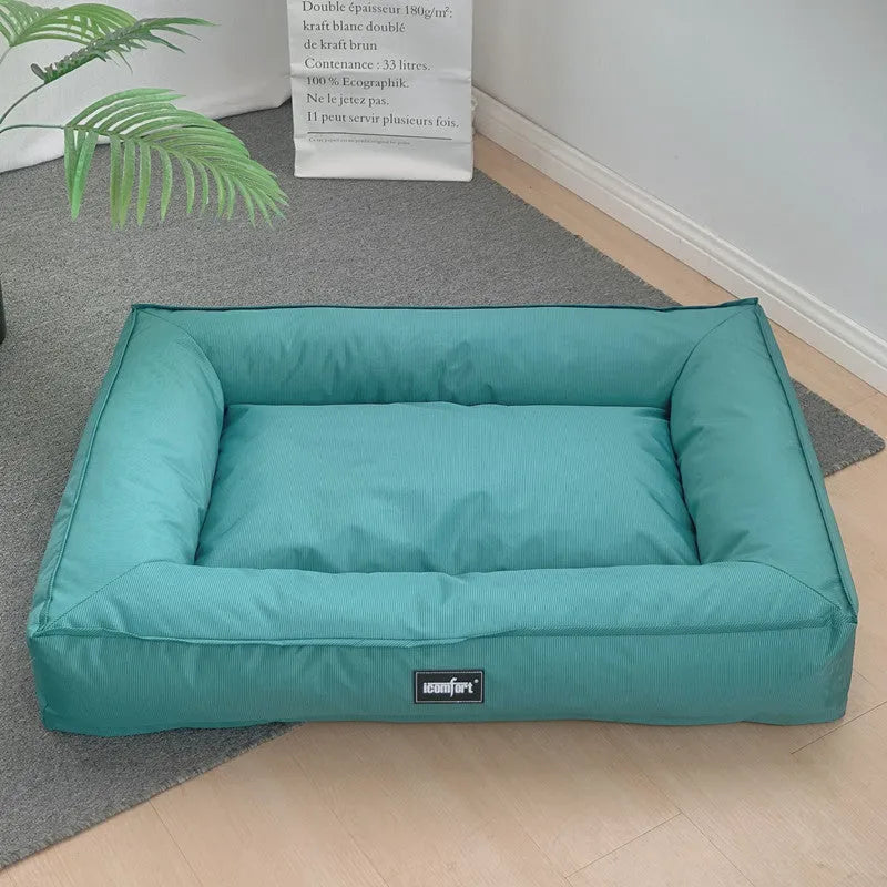 XL removable dog kennel mat with washable cover in blue colour
