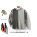 Men's wool sweater top in brown, dark gray, golden camel, gray pink, light gray, sizes S to 3XL