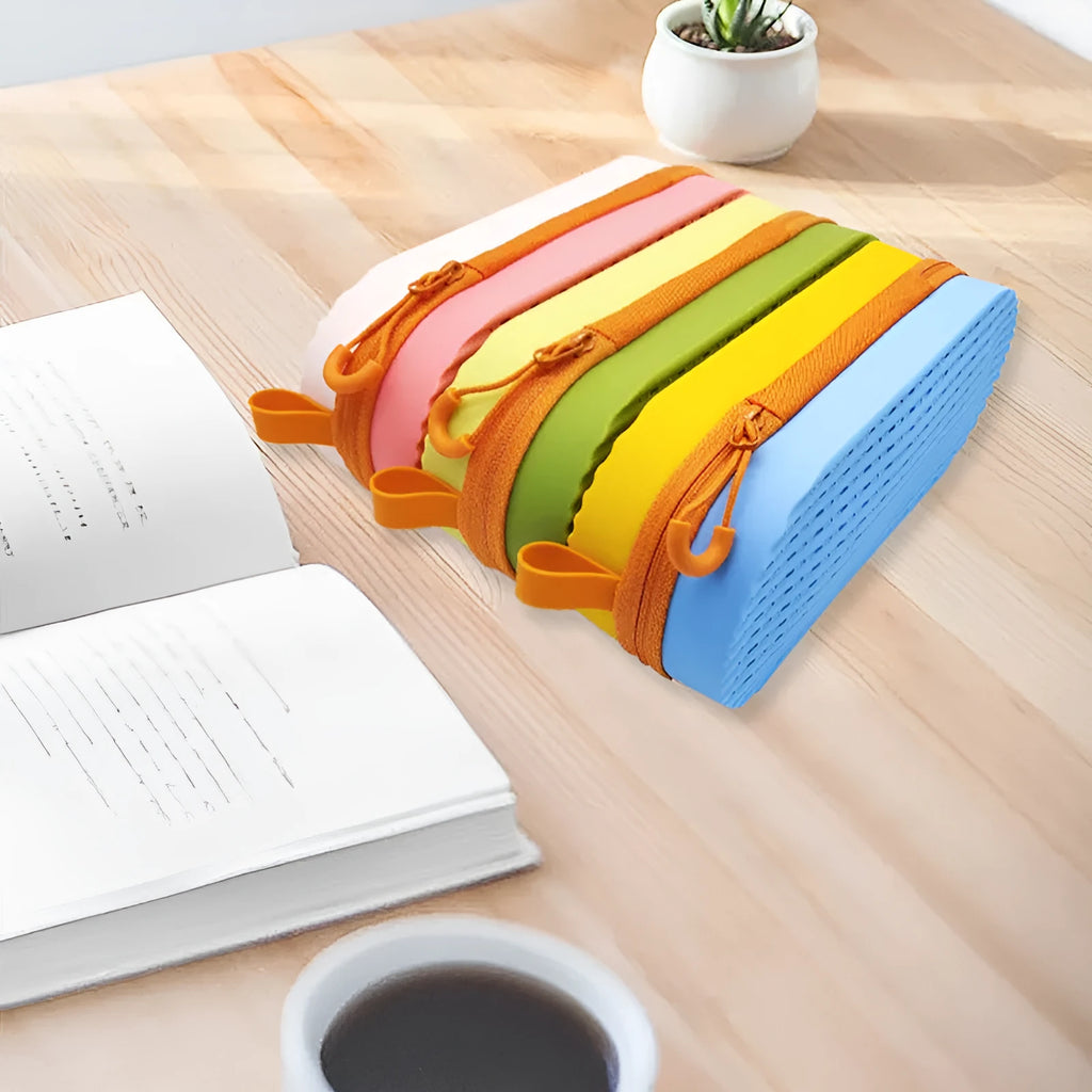 Slim silicone glasses case for spectacles and sunglasses in a choice of colours.
