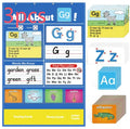 Large alphabet learning wall chart with word cards, letter cards, and picture cards for early education