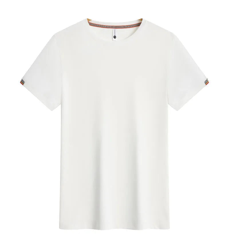 Men's round neck ice-feel pullover in business casual style showing colour options