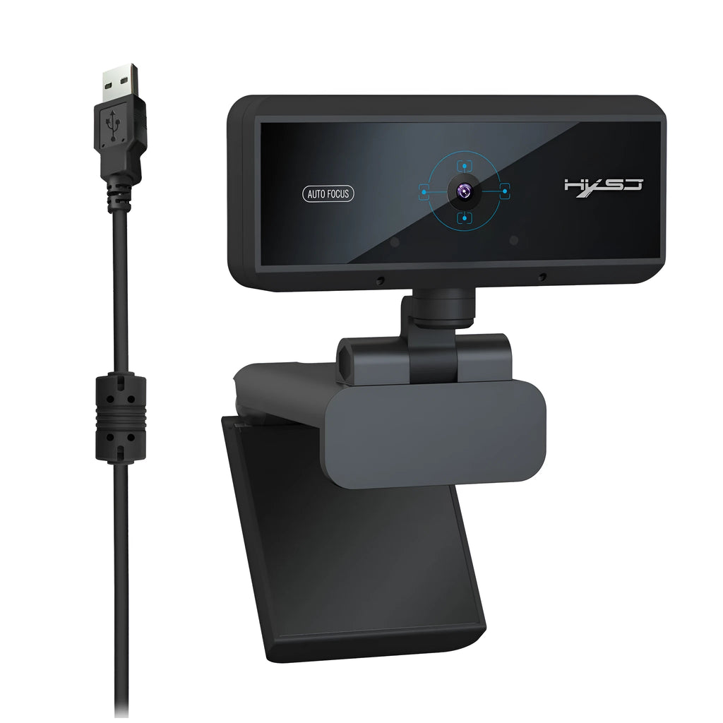 Black 5MP autofocus desktop webcam with 1.7m cable