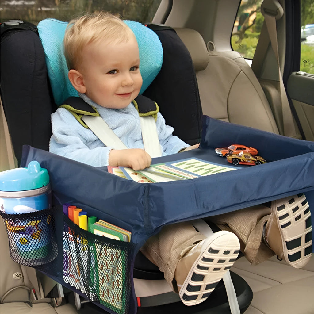 Vehicle-mounted waterproof children's toy table in dark blue, mei red, or purple colours