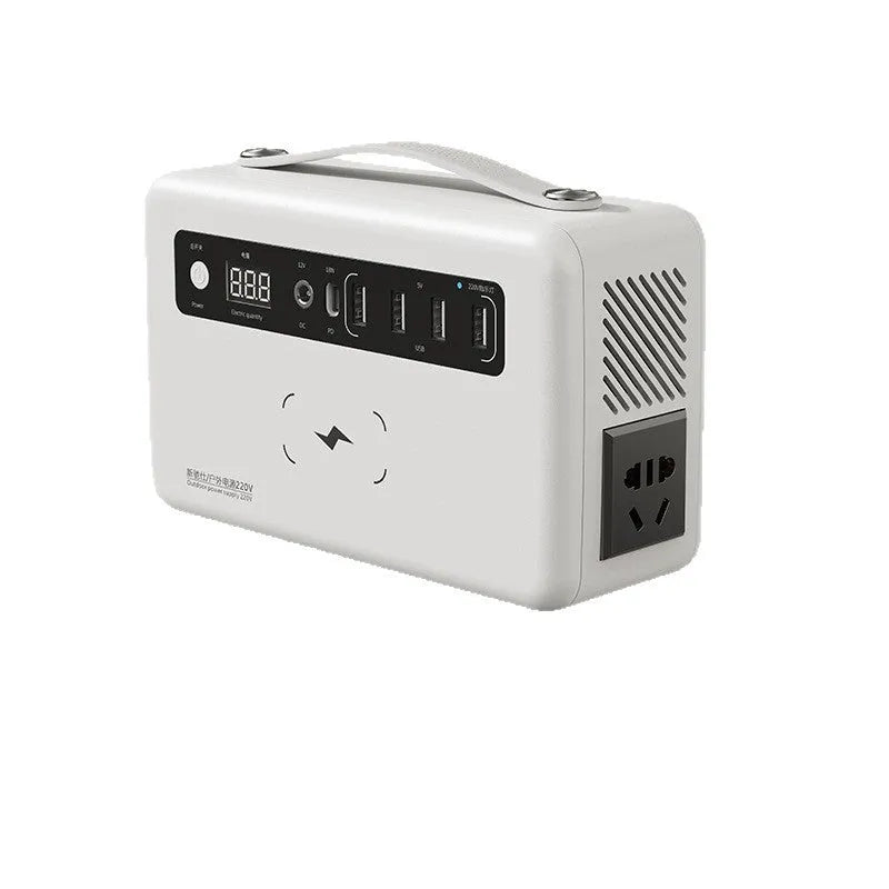 Outdoor 220V portable power supply 200W with compact dimensions and lightweight design