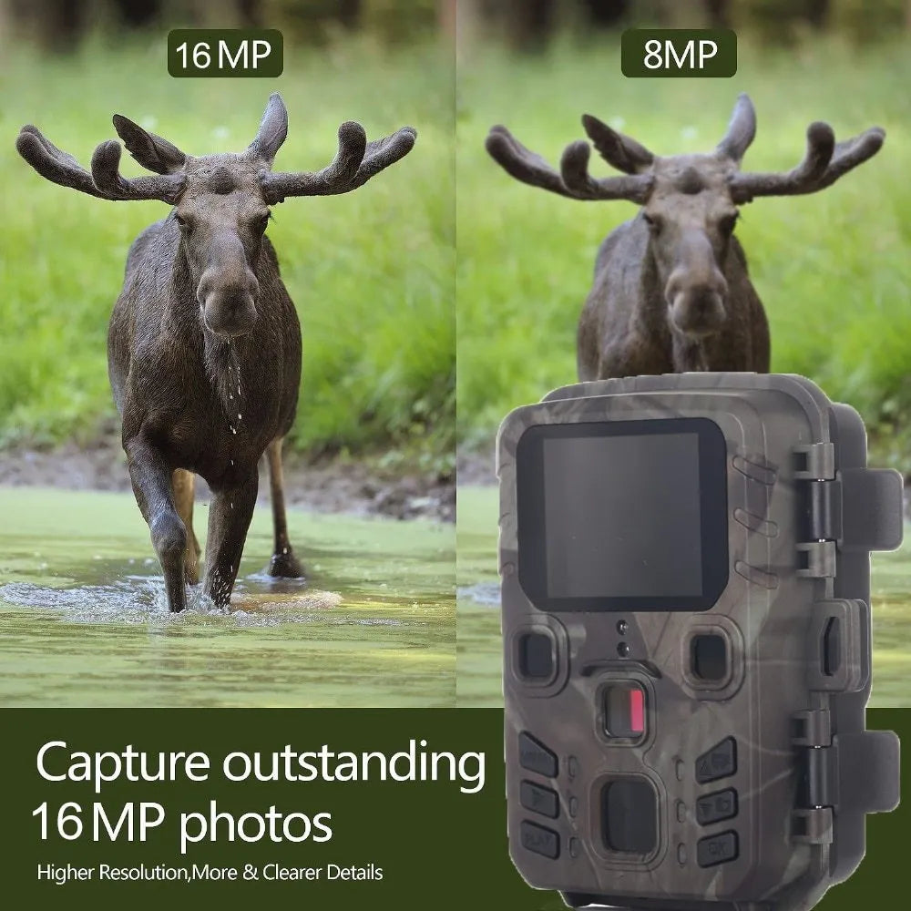 Black infrared night vision monitoring device with plastic construction showing TF card slot