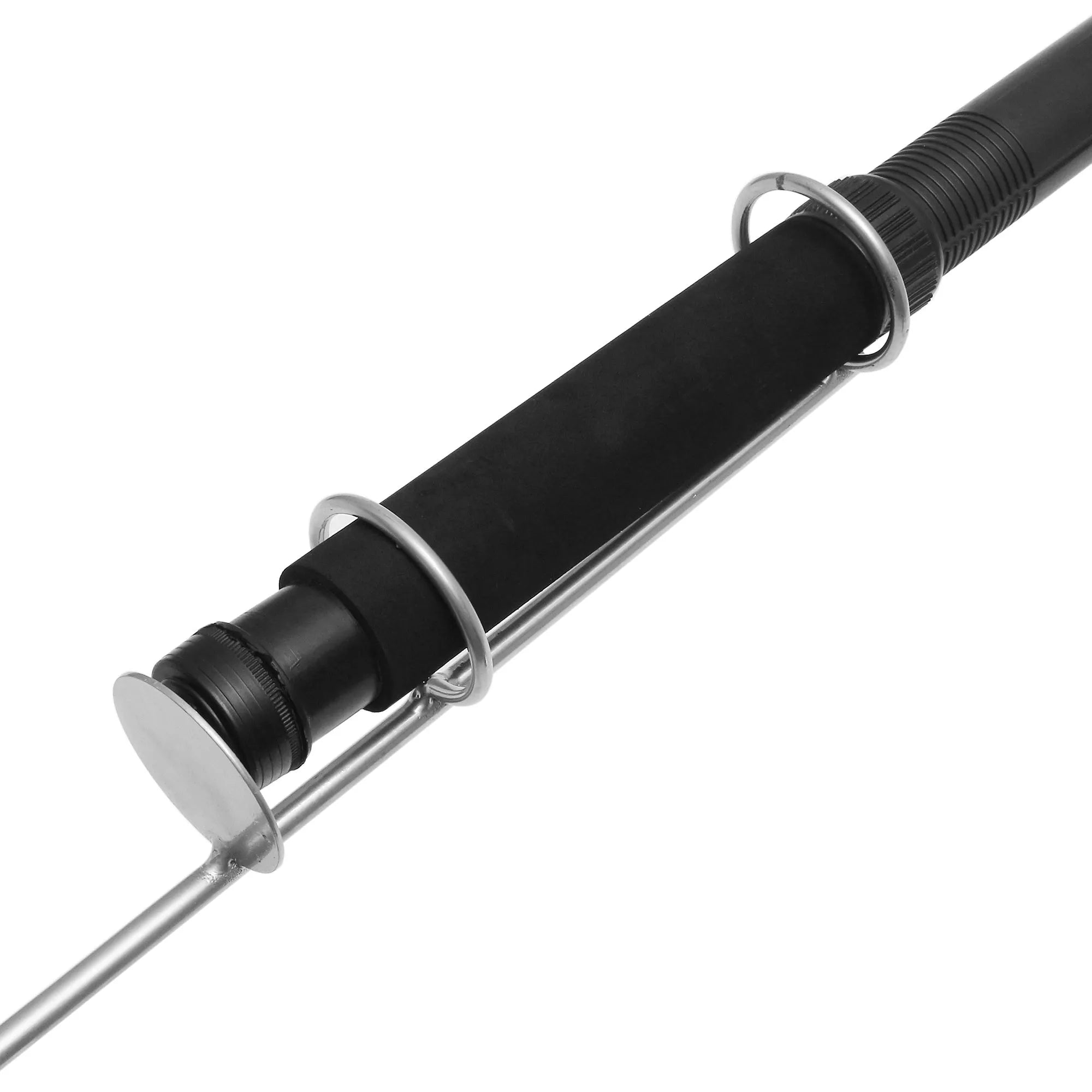 White LED fishing rod light with telescopic extension pole and remote control for outdoor use