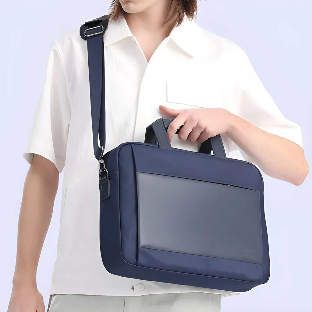 Large capacity Oxford cloth computer bag for 15 inch laptop in black solid colour design