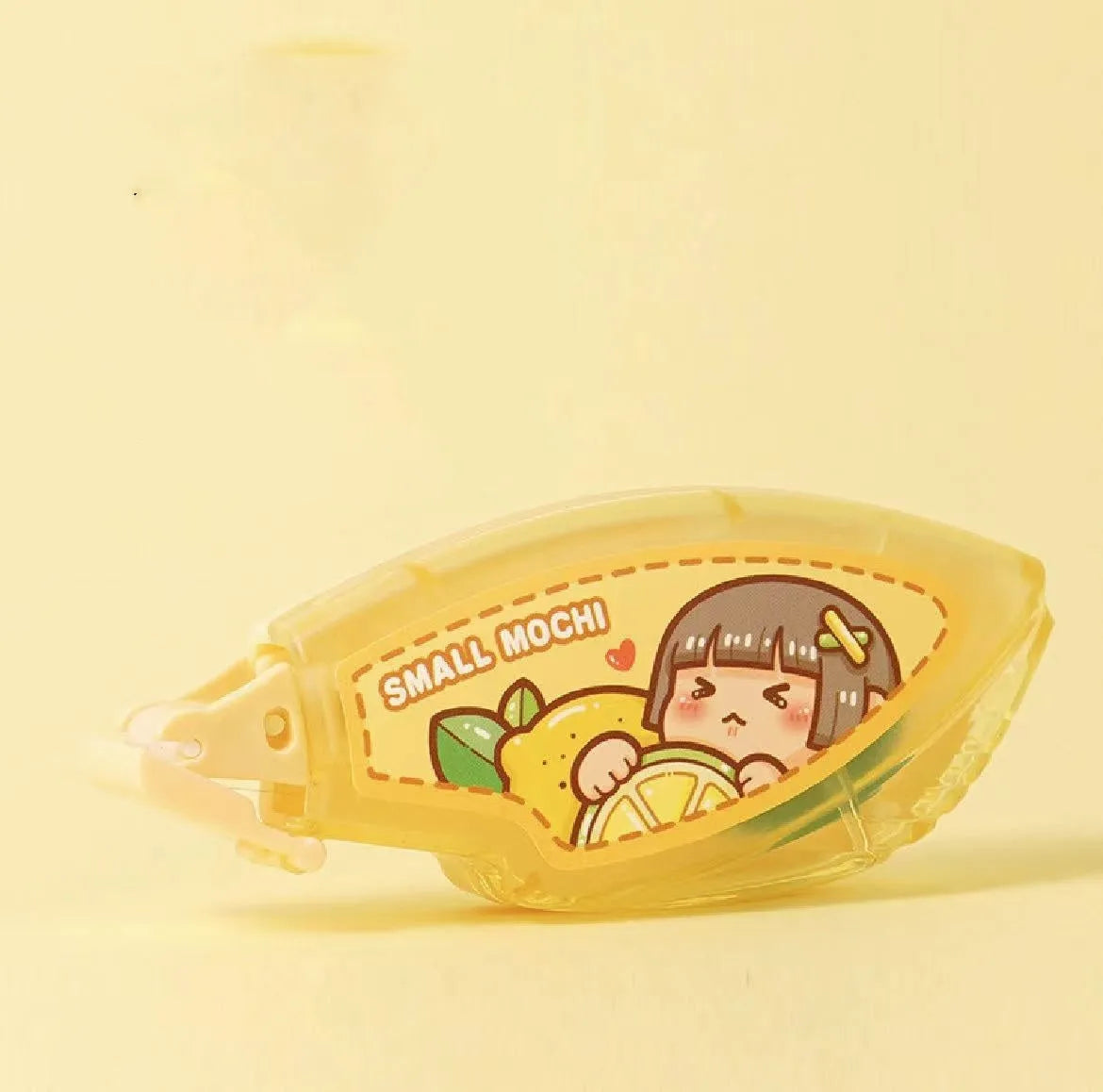 Cute fruit juice colour dotting glue with plastic applicator for double-sided traceless adhesion