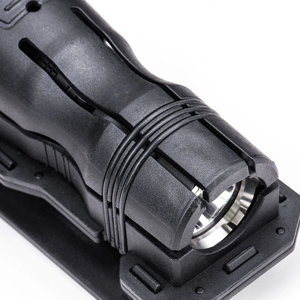 Nylon Glass Fiber 360-degree Rotating V6 Tactical Torch Quick Pull Sleeve Holster Black for Flashlights 27-30mm Head Diameter Waist Belt Up to 50mm Quick Draw Sleeve for TA30 TA15 TA01 TA10 E6 E51 P60 PA5 P5G T5 T7 TA40