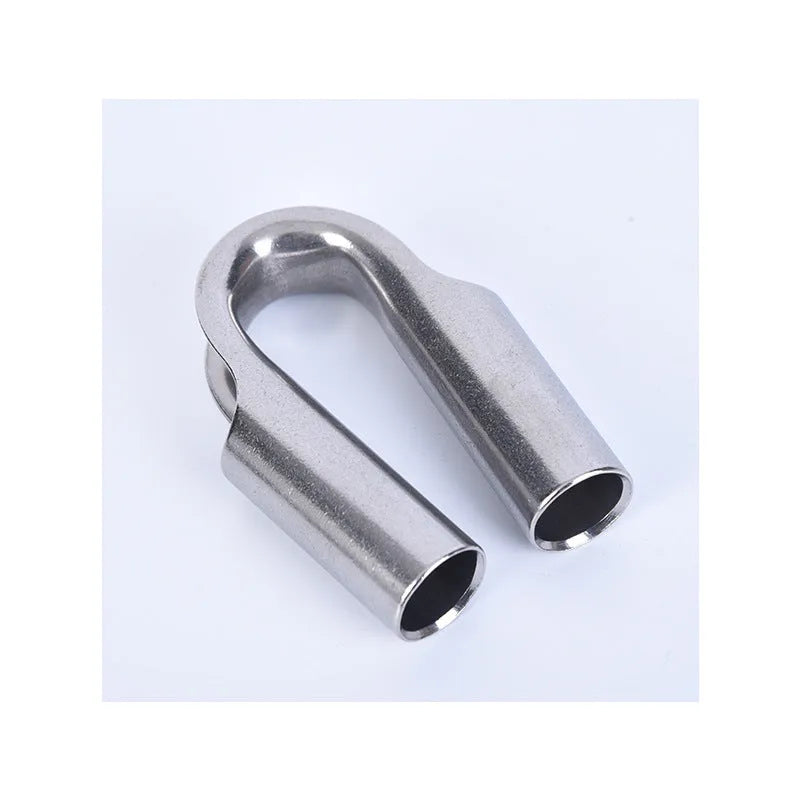 Stainless steel tubular chicken heart ring in various metric sizes from M4 to M35 tube diameter.