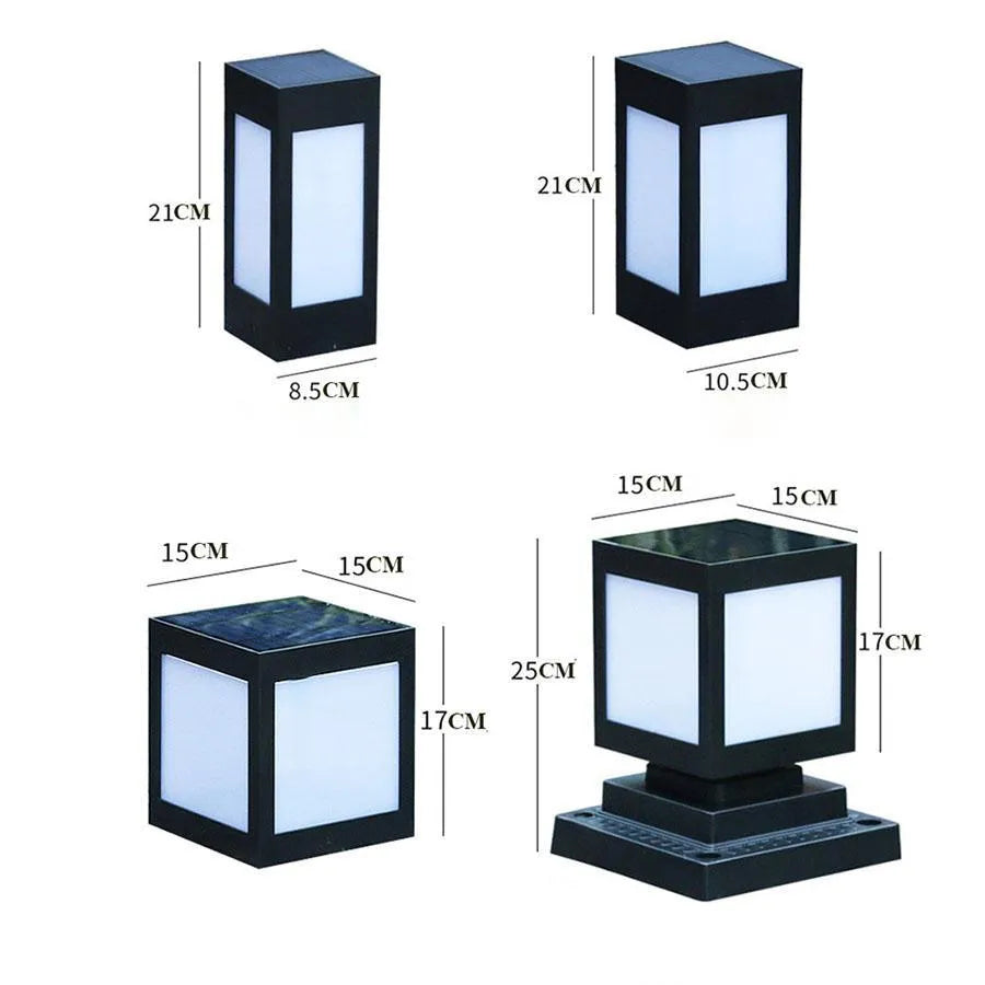 Waterproof solar garden light with LED, stake, and solar panel in a UK garden setting