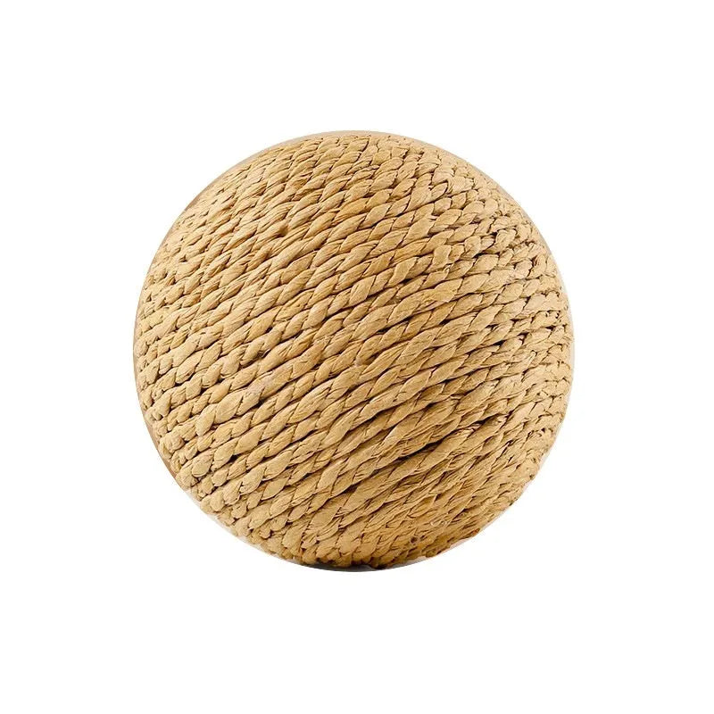 Oversized sisal ball cat toy in 10cm orange self-hi relieving stuffy for interactive biting and batting play
