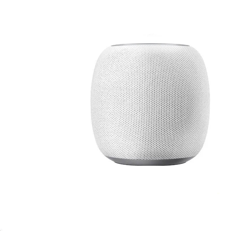 Compact AI smart speaker with voice control and Bluetooth connectivity.