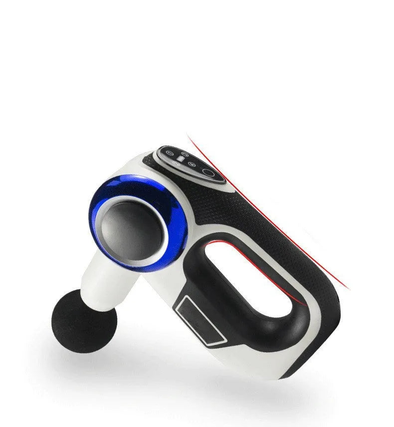 White ABS fitness muscle relaxer with touch screen and six massage contacts for legs and neck