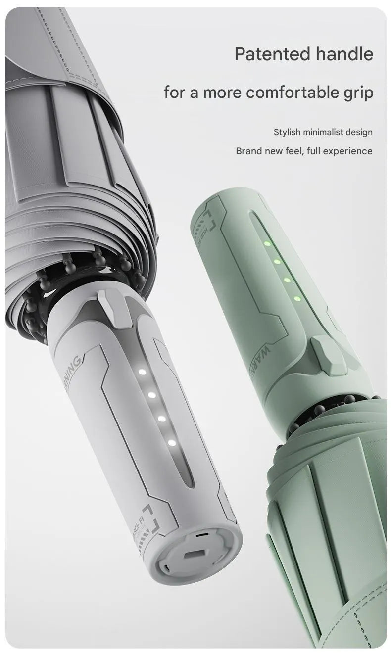 Automatic folding umbrella with 108cm oversized canopy in multiple colour options