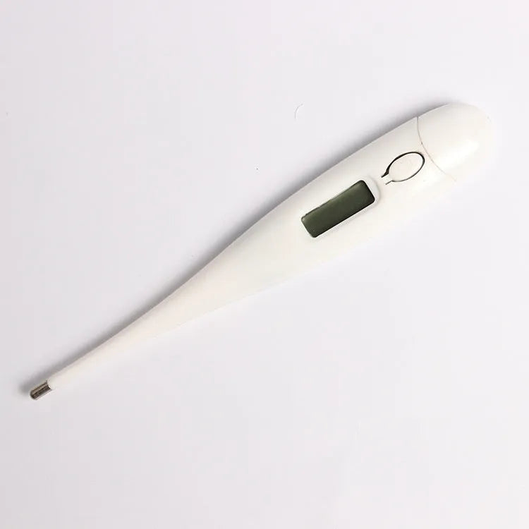 White PP electronic thermometer for oral armpit rectal use, compact 12.5 cm size