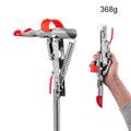 Stainless steel automatic spring fishing rod holder with triangular plug and sensitivity adjustment dial