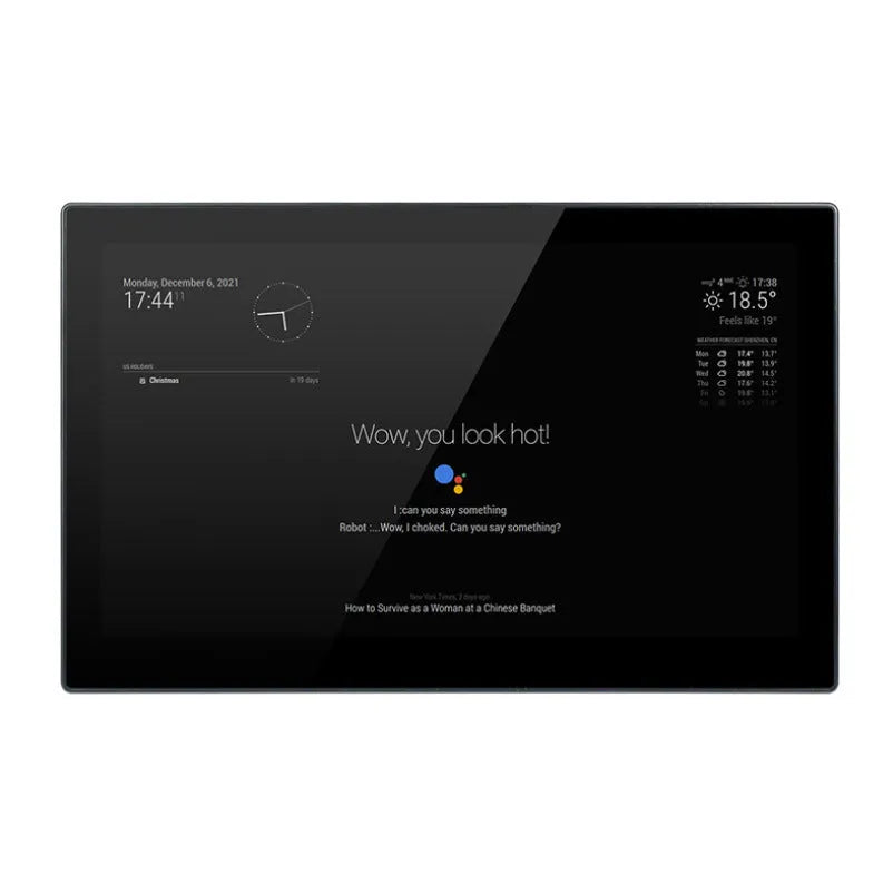 13.3-inch ABS voice assistant touch display unit for smart mirror integration.