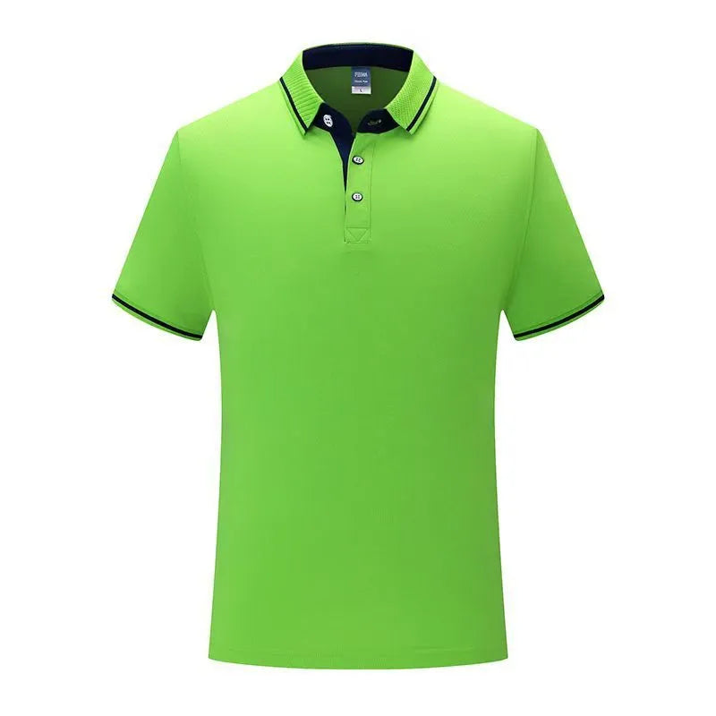 Men's white cotton stand collar business shirt with short sleeves and flocking detail