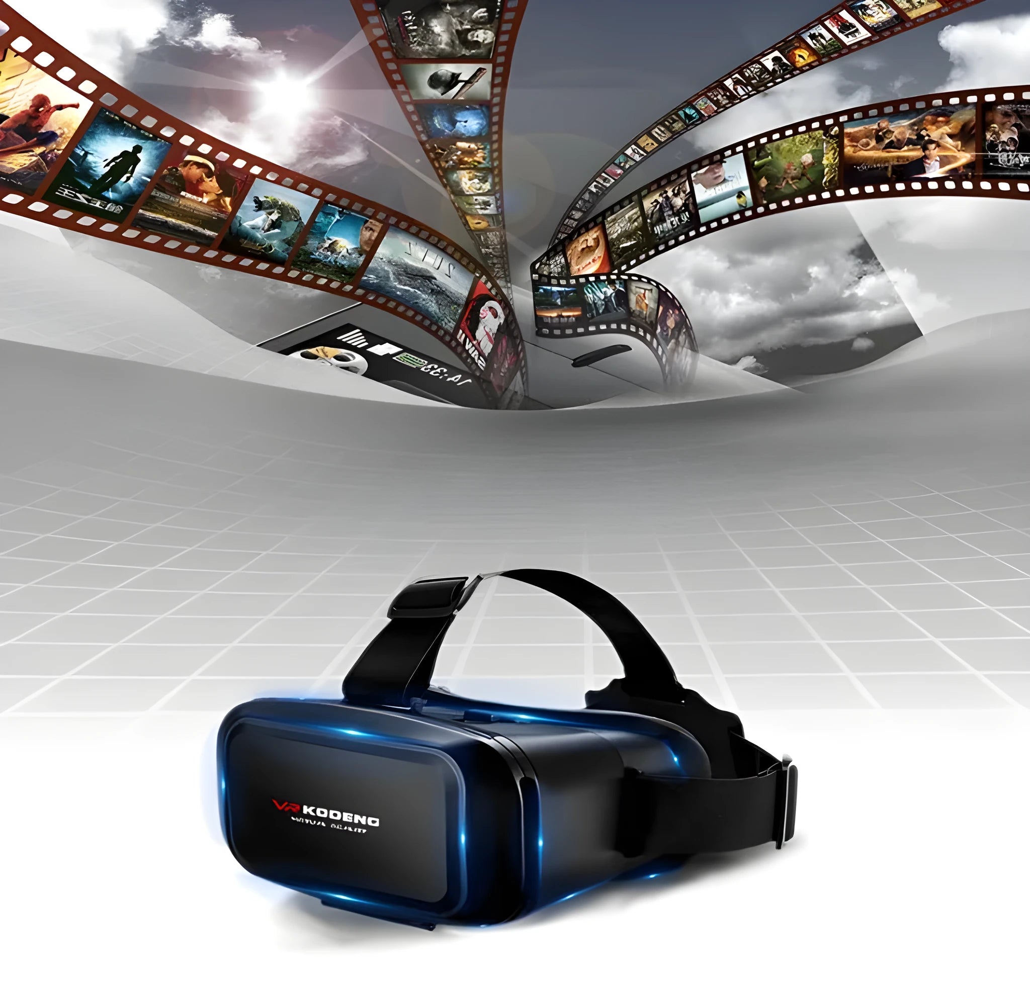 K2 Smart VR Glasses black resin head mounted virtual reality headset with card slot for smartphone