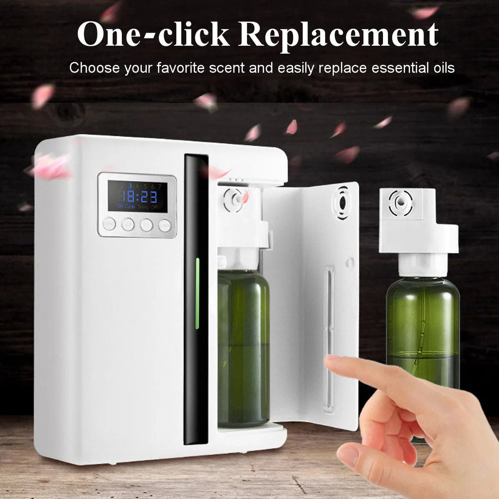 AF-05 waterless scent diffuser 160ml in black, compact 173x72x220mm for hotel lobby use
