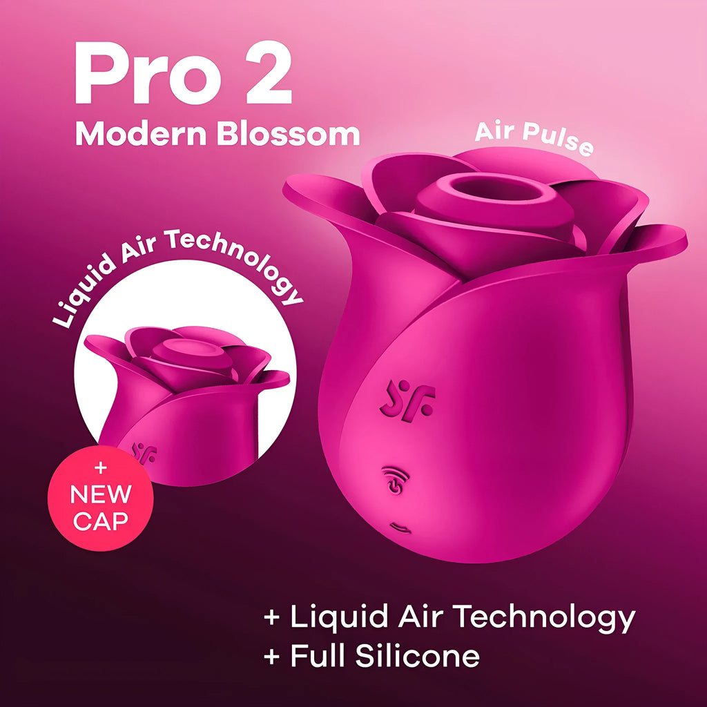 Red rose massager with sucking vibration function silicone ABS material manual control