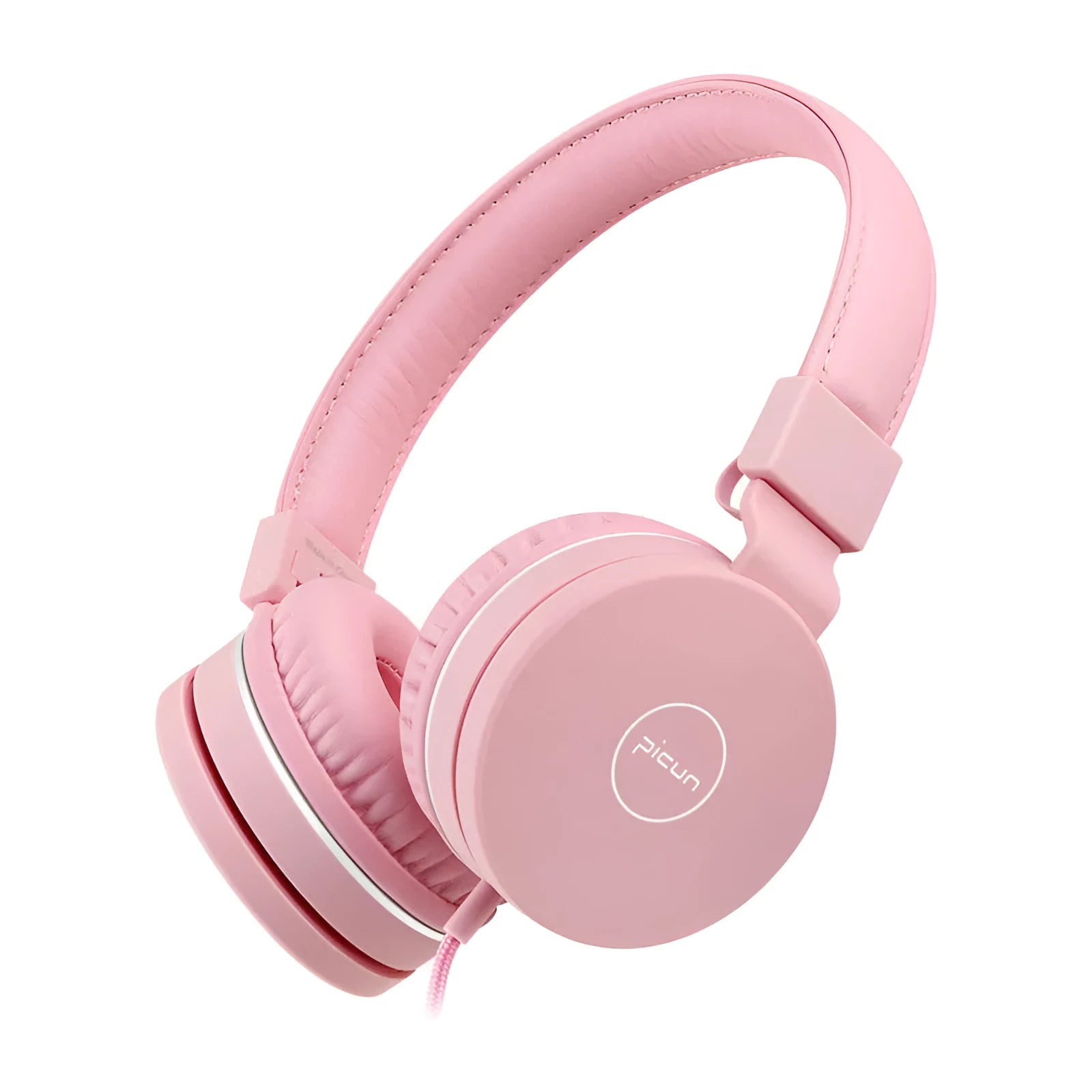 Bengoo C30 wired over-ear headphones in mint green with braided cable and 3.5mm plug