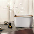 GX-22K compact white household humidifier and aromatherapy diffuser with night light on a wooden surface