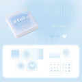 Paper brick style sticky notes notepad with gradient colour cover showing blush, green, purple, and blue tones