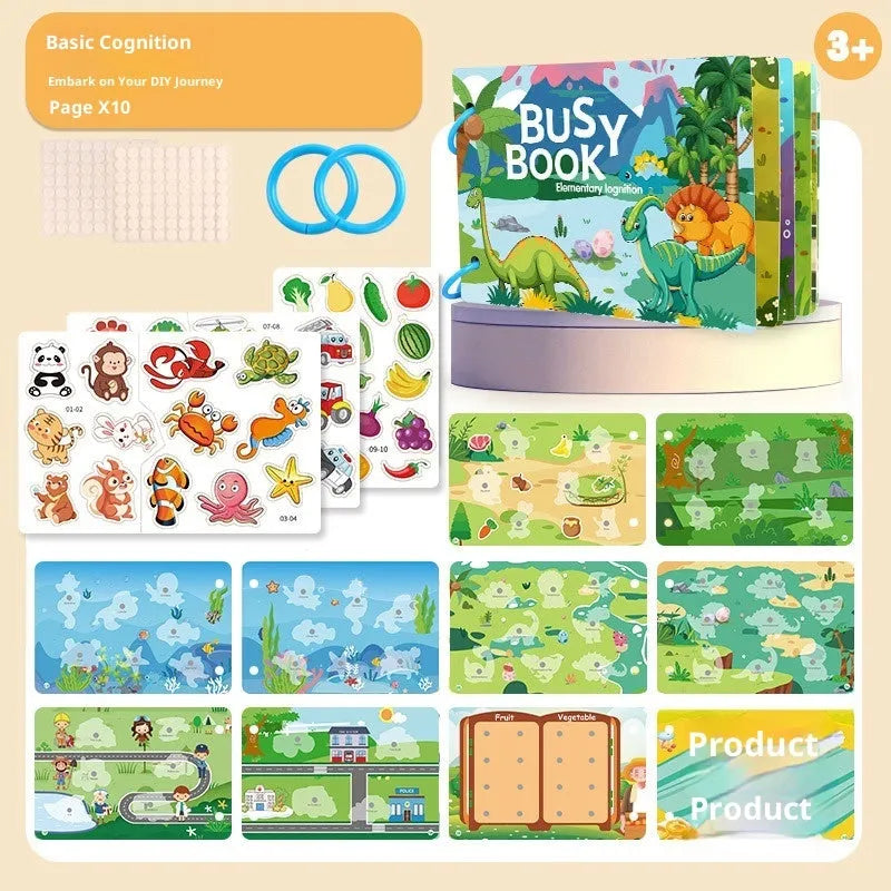 Educational paper toy book for children aged 3-6 with animal version design