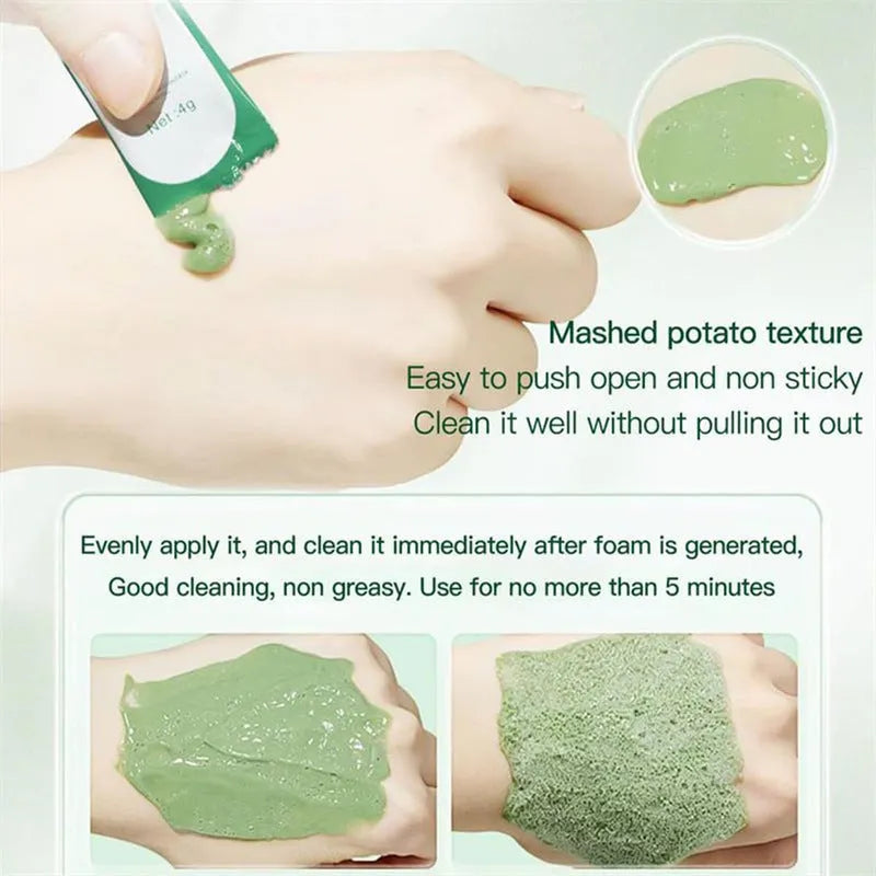 Natural organic avocado deep cleansing bubble mask 12 pack 4g sachets