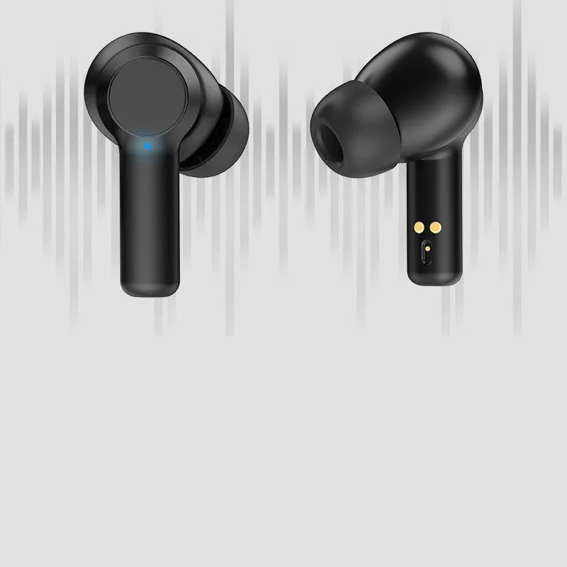 Touch Sports W20 ANC Bluetooth headphones in black, with Type-C charging case and composite membrane speaker.