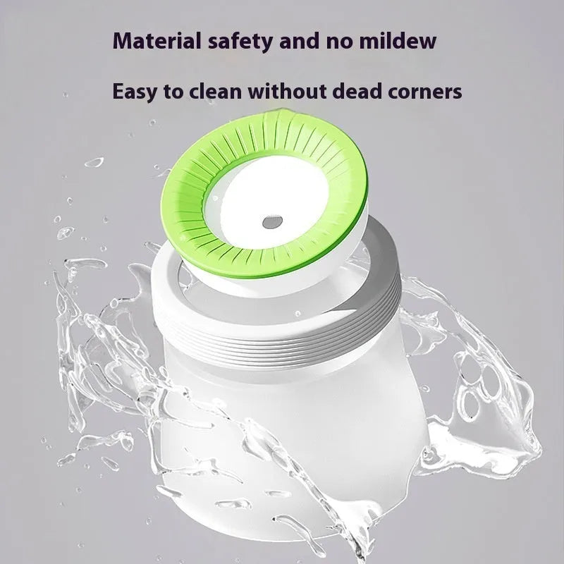 Green pet suspension bowl with non-wet mouth design for dogs and cats