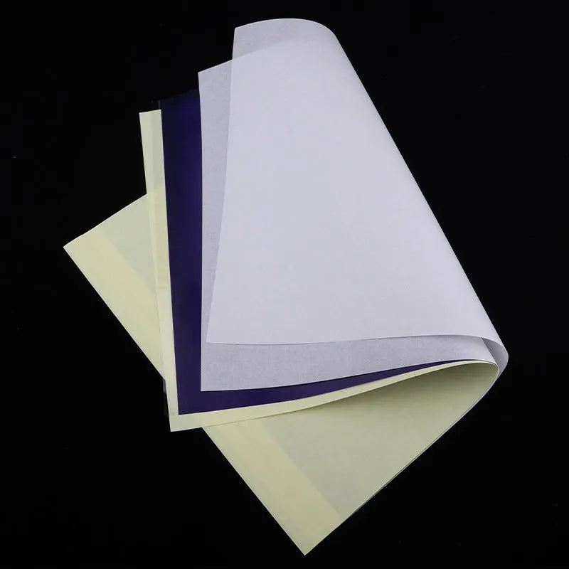 A4 tattoo transfer paper pack with transfer paste gel for stencil creation.
