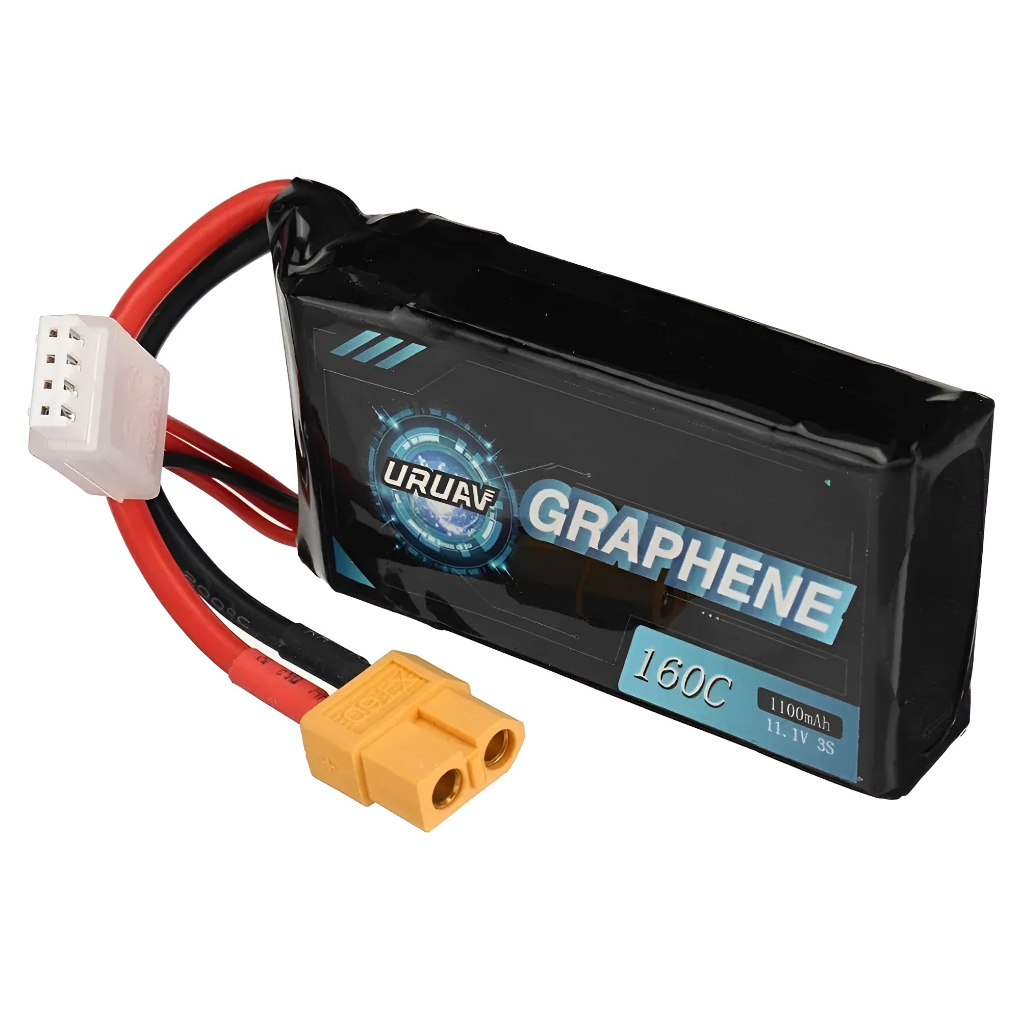A 7.4V 1200mAh lithium battery for remote control model cars and boats.