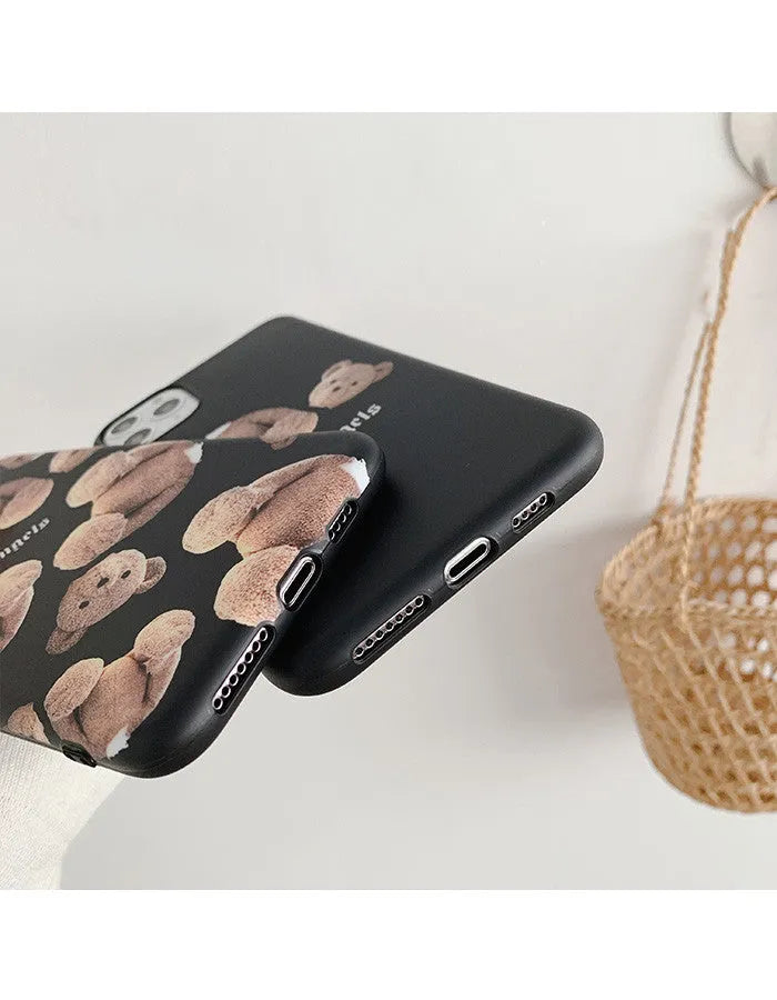 A painted TPU back cover phone case for iPhone, shown in one of two available style colours.