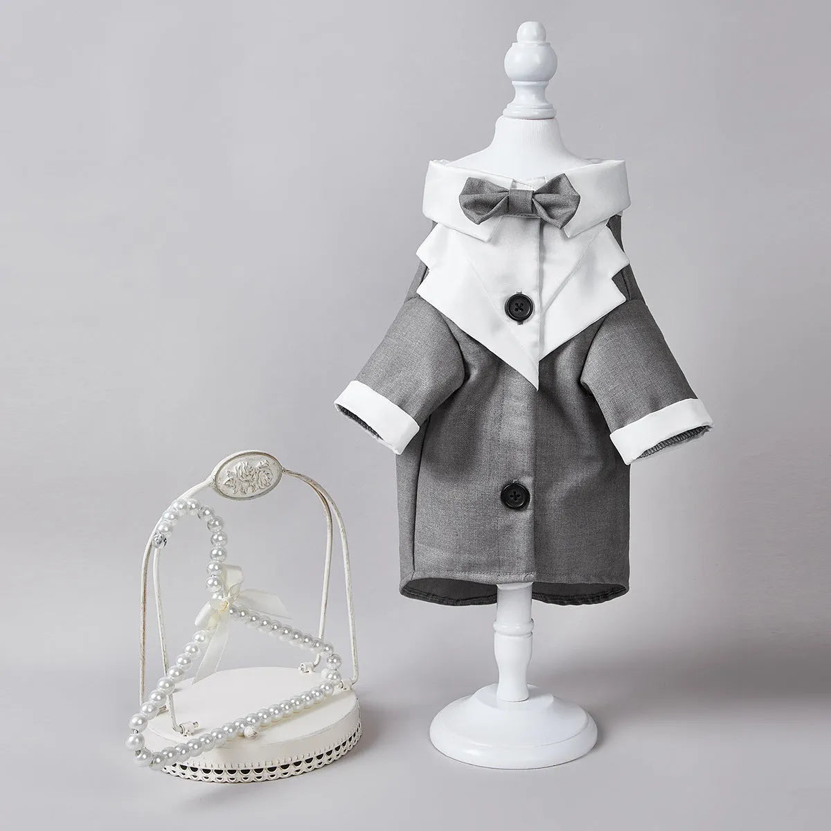 Chinese style four-legged wedding suit for dogs in polyester fabric